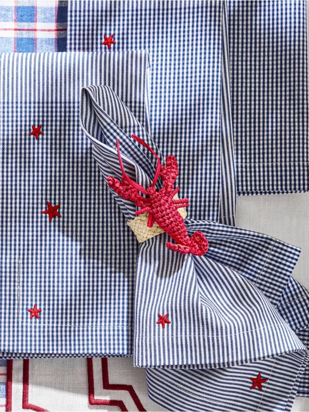 Williams Sonoma NWT Figural Lobster Napkin Rings, Set of 4